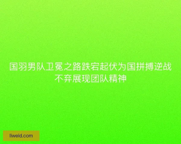 国羽男队卫冕之路跌宕起伏为国拼搏逆战不弃展现团队精神